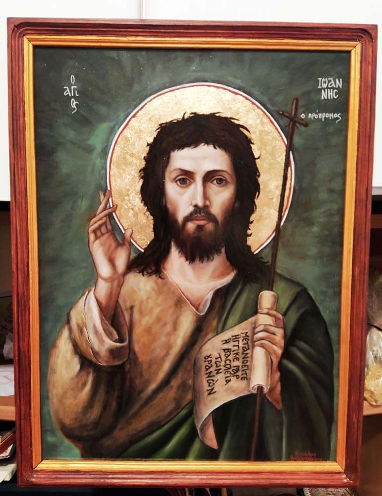 Saint John the Baptist with frame